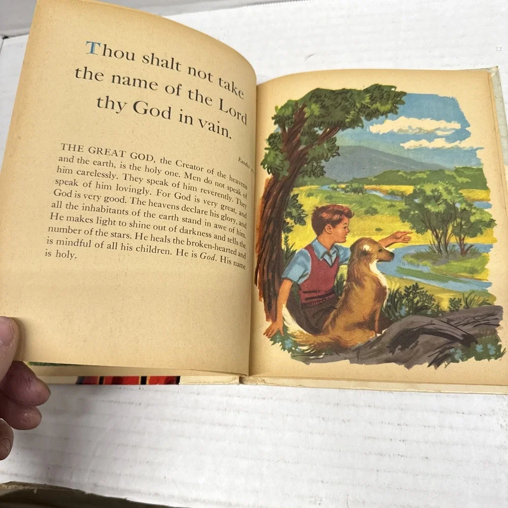 The Ten Commandments For Children - Mary Alice Jones (Hardcover, 1956) Vintage